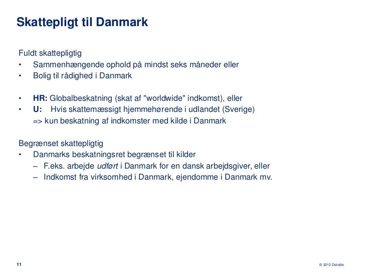 begrænset skattepligt begrænset skattepligt